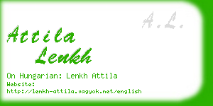 attila lenkh business card